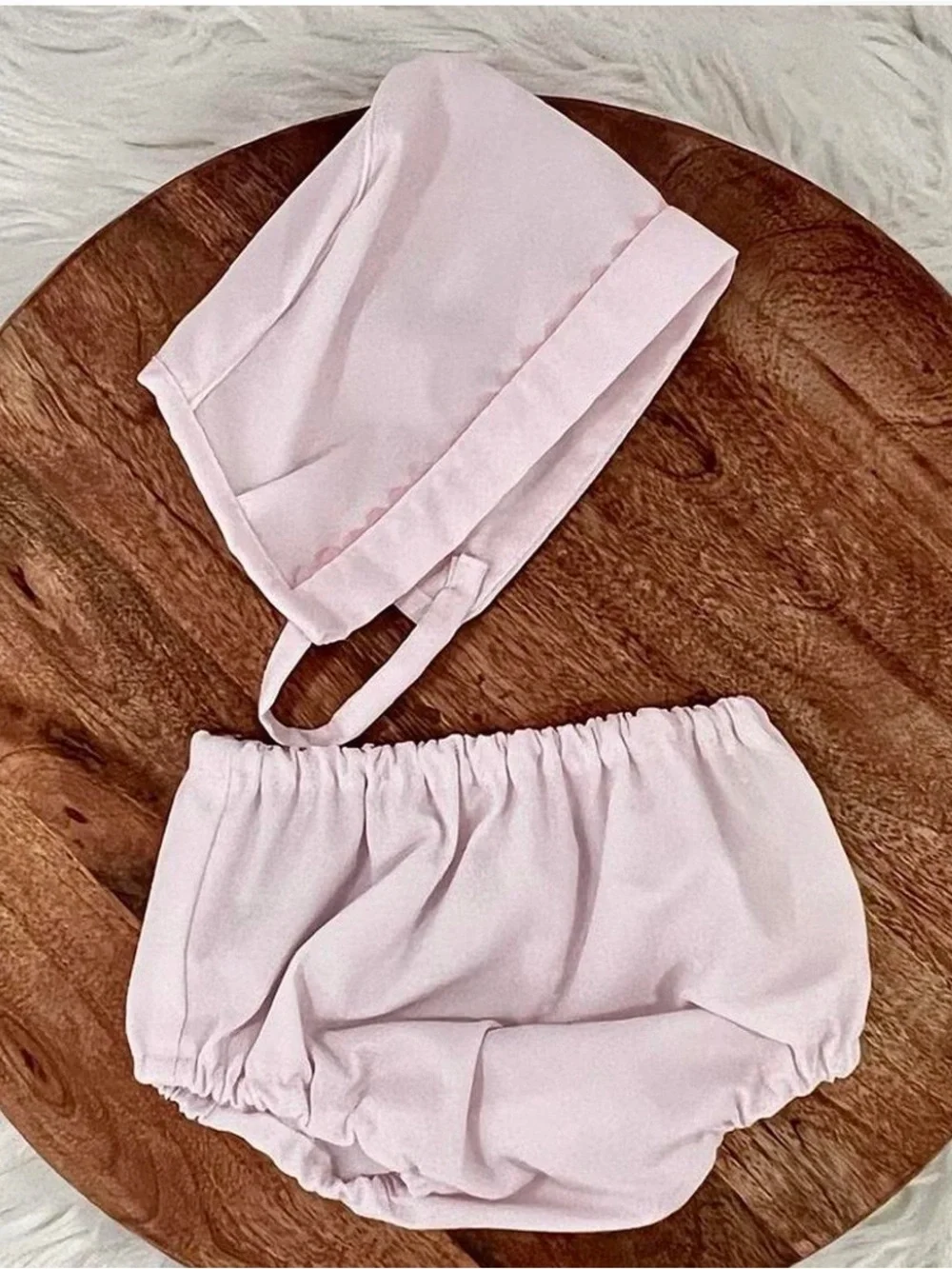 Classic Pink Baby 3 Dress Set with Ruffled Collar. 3 months